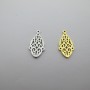 2 charms, 17x9 mm, stainless steel