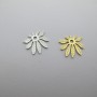 2 leaf charms, 13x12mm, stainless steel