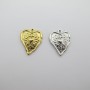 5 pcs Pendentif coeur 26x21mm en acier inoxydable