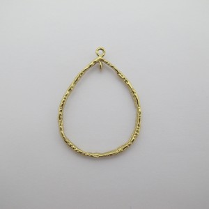 2 pcs Pendentif goutte 40x30mm en acier inoxydable