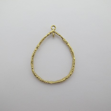 2 pcs. 40x30mm stainless steel teardrop pendants