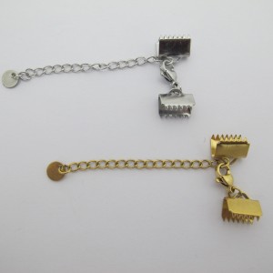 10 pcs 10mm stainless steel ribbon clip chain clasps