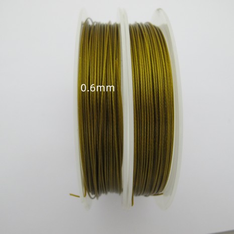 13 mts Fil Câble 0.60mm doré
