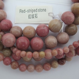 Red-striped stone, round, 40 cm