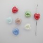 10 perles coeur 10mm en Céramique