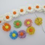 20 Fleur marguerite 19mm en Céramique