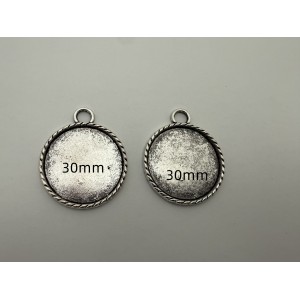 Pendant stainless steel 10 pcs 8x4mm