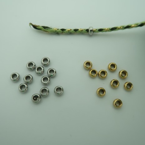 Perles Intercalaires 4x2x2mm En Acier Inoxydable