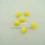 50 lemon-shaped acrylic beads, 14x9mm
