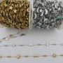 1-meter stainless steel star and moon chain