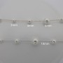 1 mts Chaîne perles verre en acier inoxydable