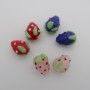 20 perles fraise 17x12mm en verre