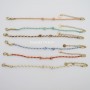bracelet fil polyester et coton torsadé 2mm en acier inoxydable 17+5cm
