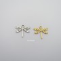 10 pcs pendentif libellule acier inoxydable