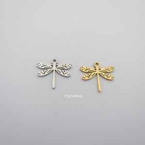 10 stainless steel dragonfly pendants