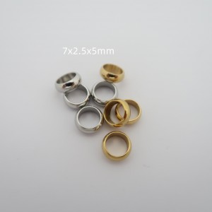 20 Perles Intercalaires 7x2.5x5mm En Acier Inoxydable