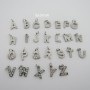 4 stainless steel rhinestone letter charms