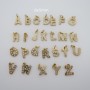 4 stainless steel rhinestone letter charms