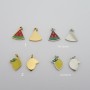 10 pcs breloques fruits en acier inox
