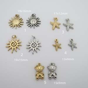 10 stainless steel charms