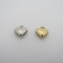 10 stainless steel heart charms, 13x11mm