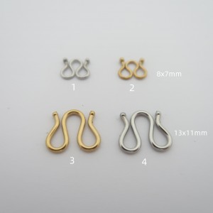 10 pcs fermoirs en acier inox