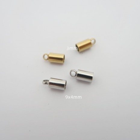 10 Adhesive End Caps for 3 mm Stainless Steel Cord