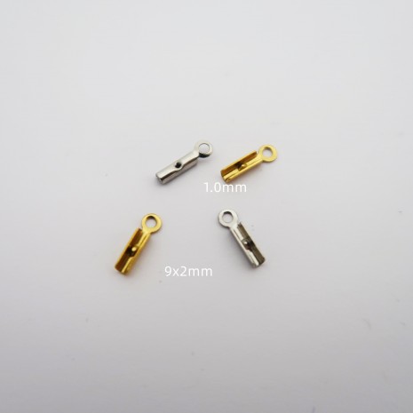 20 Lace Clips for 1mm Stainless Steel Cord