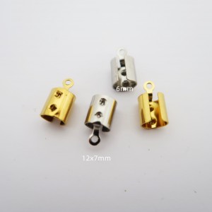 20 Lace Clips for 6mm Cord, Stainless Steel