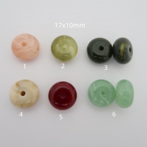 20 Perles rondelles 17x10mm acryliques