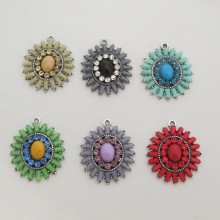 10 Pendentif avec strasse 28x23mm