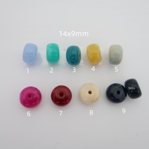 20 14x9mm round acrylic beads