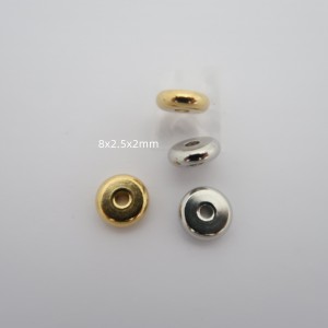 Perles rondelles 8x2.5x2mm acier inoxydable