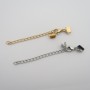 10pcs Chain Clasps with Ribbon Clips, 6mm, Stainless Steel