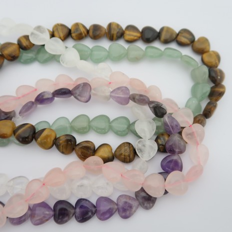 Perles coeur 12mm- Fil de 38cm