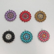 5 Pendant with round strass 26mm