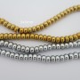 Perles rondelles en hématite- Fil de 40 cm