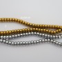 Perles rondelles en hématite- Fil de 40 cm