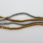 Perles rondelles en hématite- Fil de 40 cm