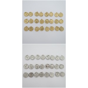 12 Stainless Steel Birth Medals