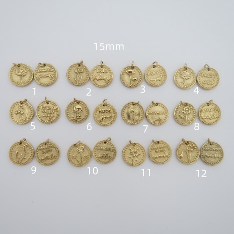 4 Médaille de naissance Acier Inoxydable