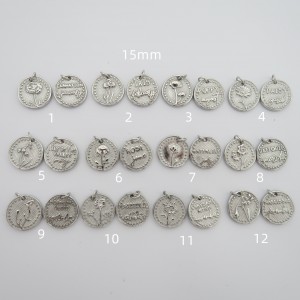 4 Médaille de naissance Acier Inoxydable