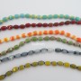 Perles Millefior 6x9mm en verre - Fil de 38cm