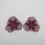 4 pcs Laser-cut flower stamp 45mm in stainless steel