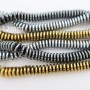 Perles rondelles 12mm en hématite- Fil de 40 cm