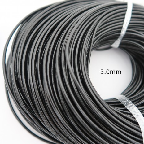 90mts Cordon de cuir rond 3.0mm