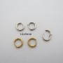10 pcs Créoles épaisses 1.6 x 9 mm acier inoxydable