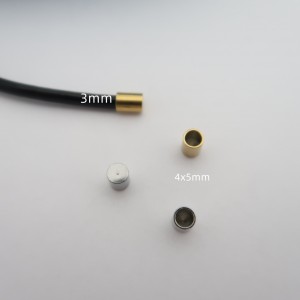 20 Embouts de finition pour cordon 3mm acier inoxydable