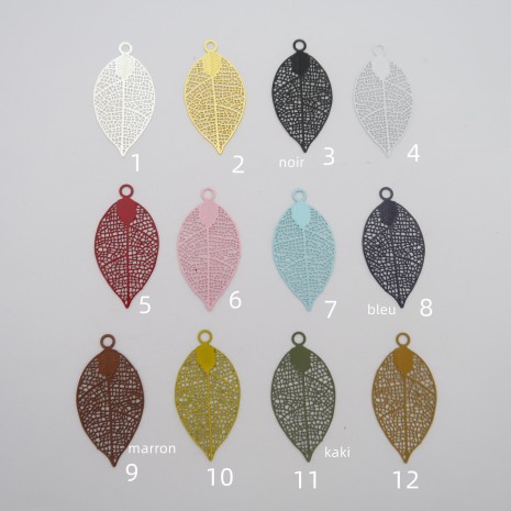 50 Estampes Feuille 38X19mm