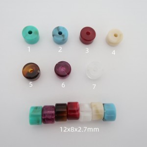 50pcs rondelles 12x8 mm acryliques